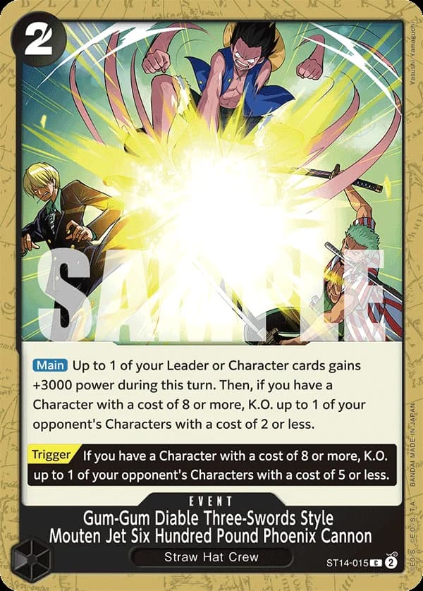 Gum-Gum Diable Three-Swords Style Mouten Jet Six Hundred Pound Phoenix Cannon